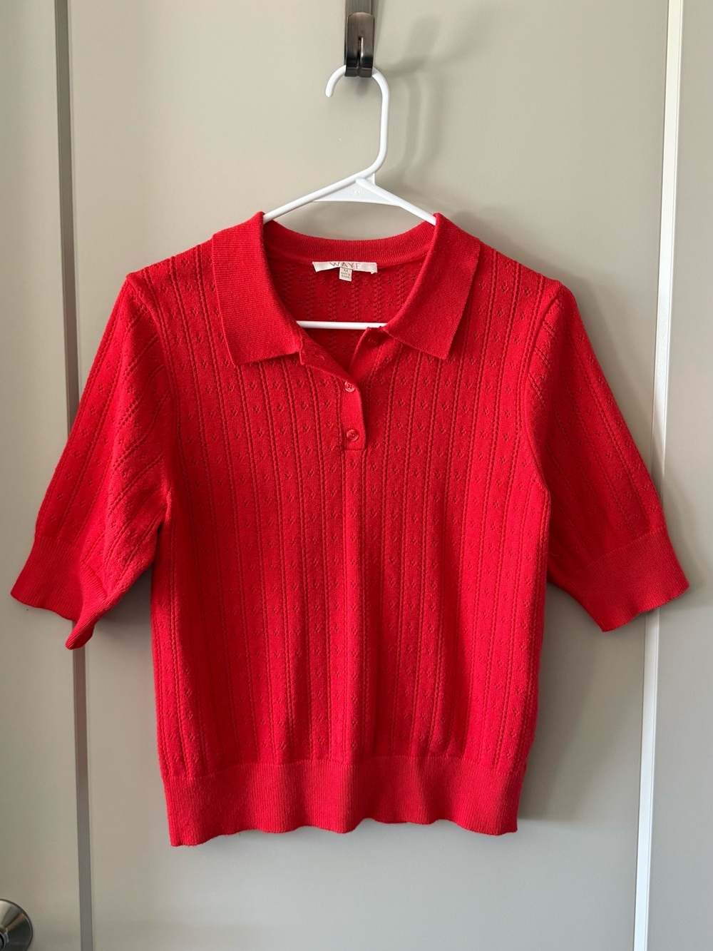 Wayf Taylor Short-Sleeve Pointelle Polo